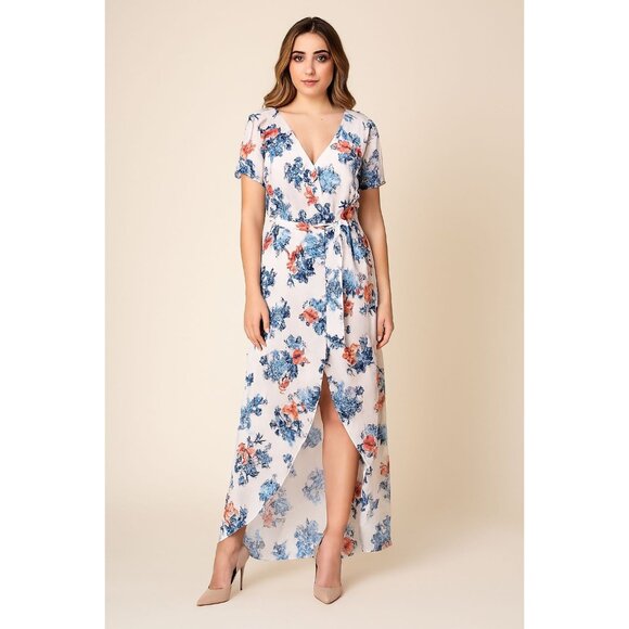 Candies Maxi Jumper Romper Dress Floral Shorts Pink Woman's Size Extra LARGE - Picture 15 of 15